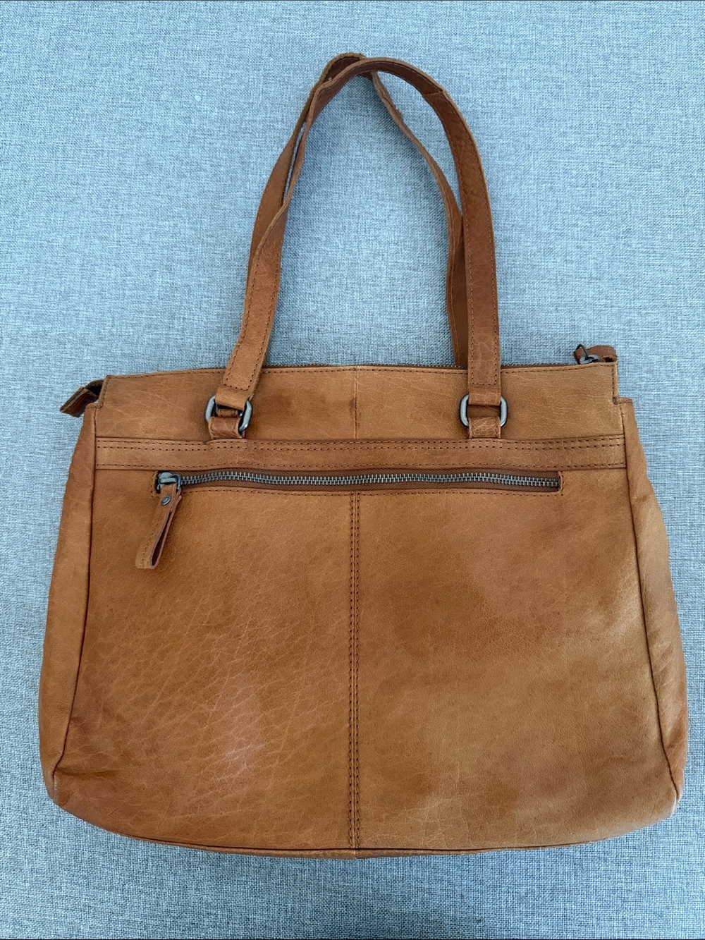 Spikes & Sparrow Cognac Leather Shoulder Bag - Picture 7 of 14